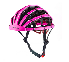 Deep Pink The latest portable urban leisure bicycle road folding helmet sports entertainment cycling helmet