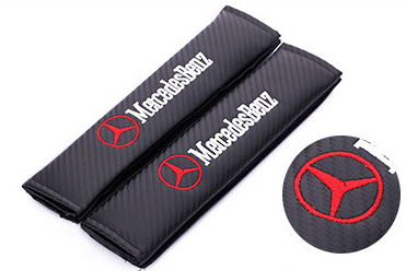 2pcs carbon fiber car shoulder seatbelt seat belt for Audi BMW VW TRD Belt cover Safety Car styling accessories - Auto GoShop