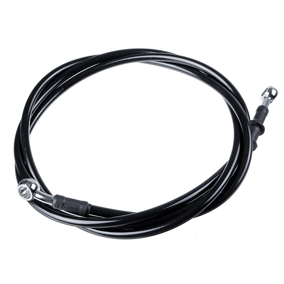 Black 30cm-220cm Motorcycle Bike Braided Brake Clutch Oil Hoses Line Pipe Cable Black