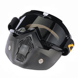 Dark Slate Gray Cyclegear CG03 Windproof Dustproof Helmet Goggles With Removable Mask Mountain Bike Motorcycle Riding