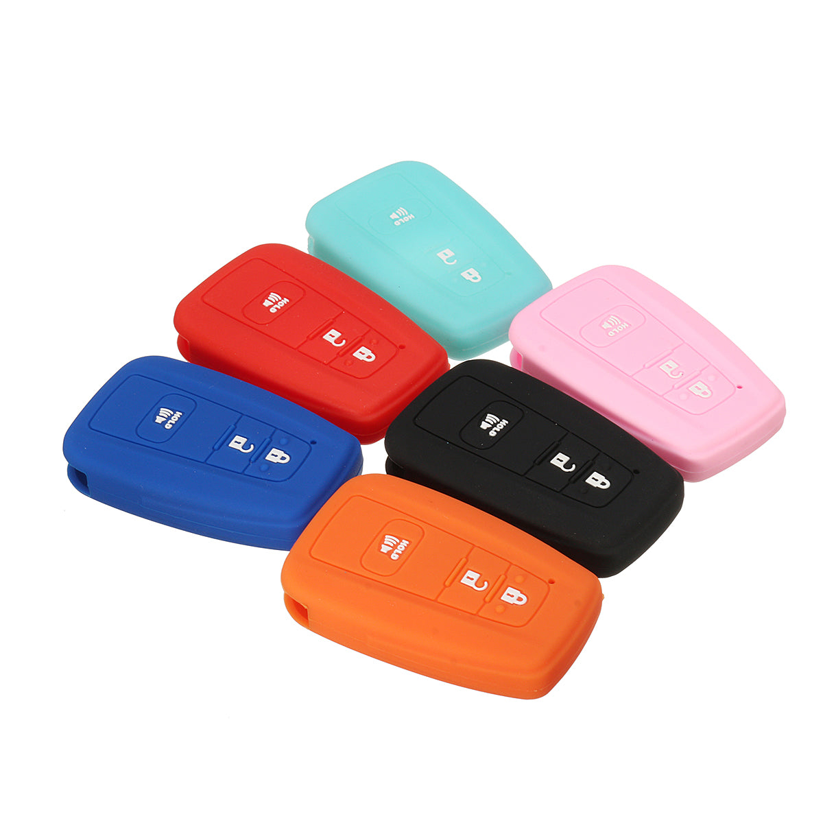 3 Buttons Silicone Fob Remote Key Shell Case Cover Holder For Toyota Prius - Auto GoShop