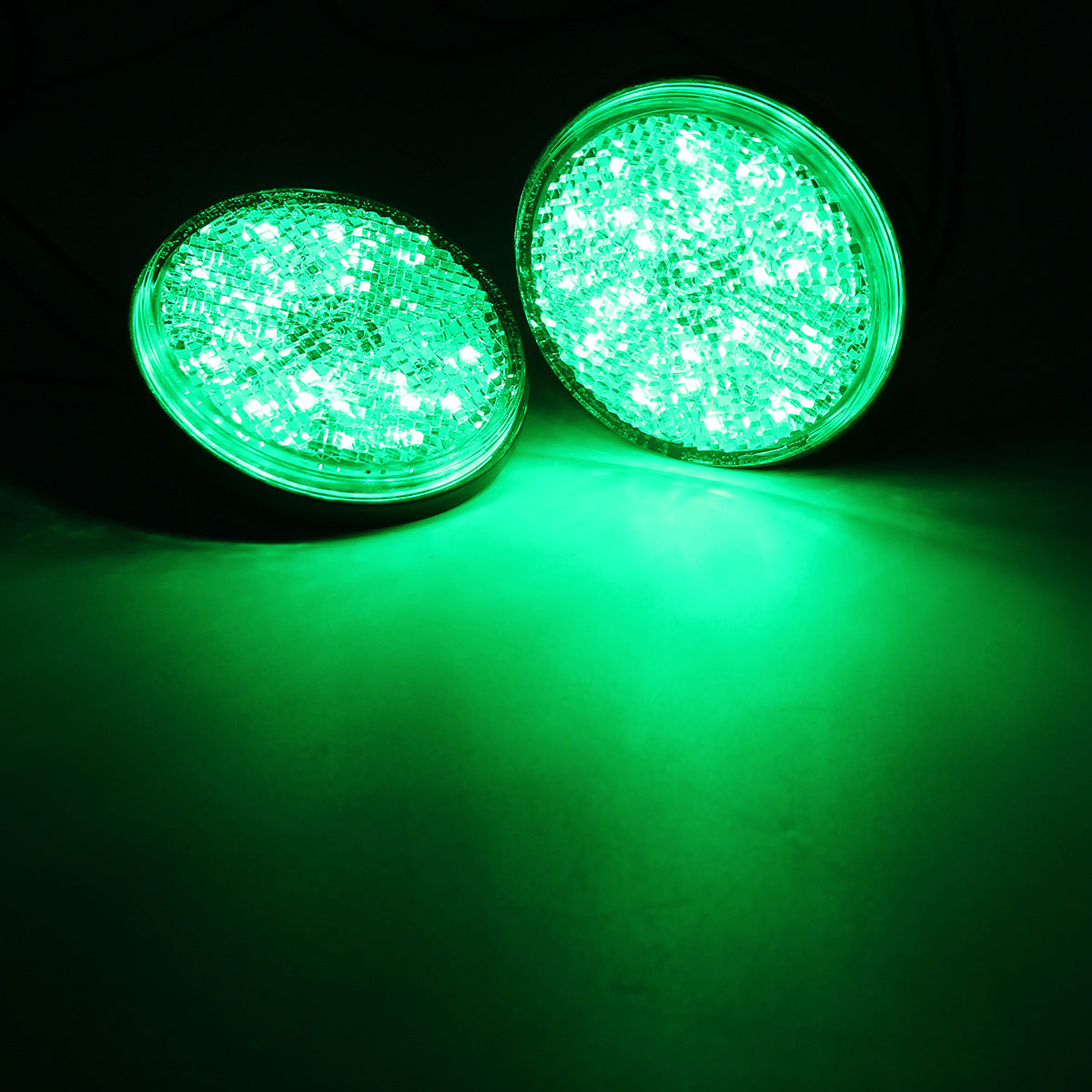 Spring Green 6W 24LED  Round Reflector LED Rear Taillight Brake Stop Light For Motorcycle 7 Colors