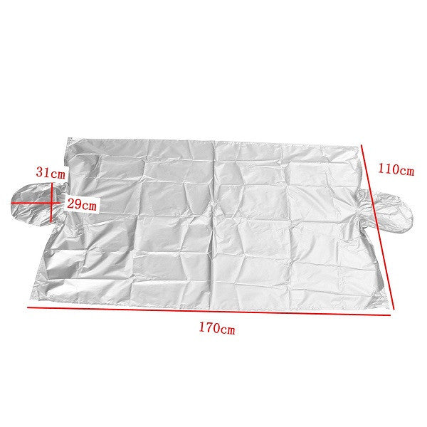 Lavender 170cmx110cm Car Wind Shield Snow Cover Sunshade Waterproof Protector with Hook