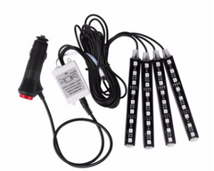 Black Automotive atmosphere One to four lights Remote 4x9 LED atmosphere lamp Indoor foot lamp