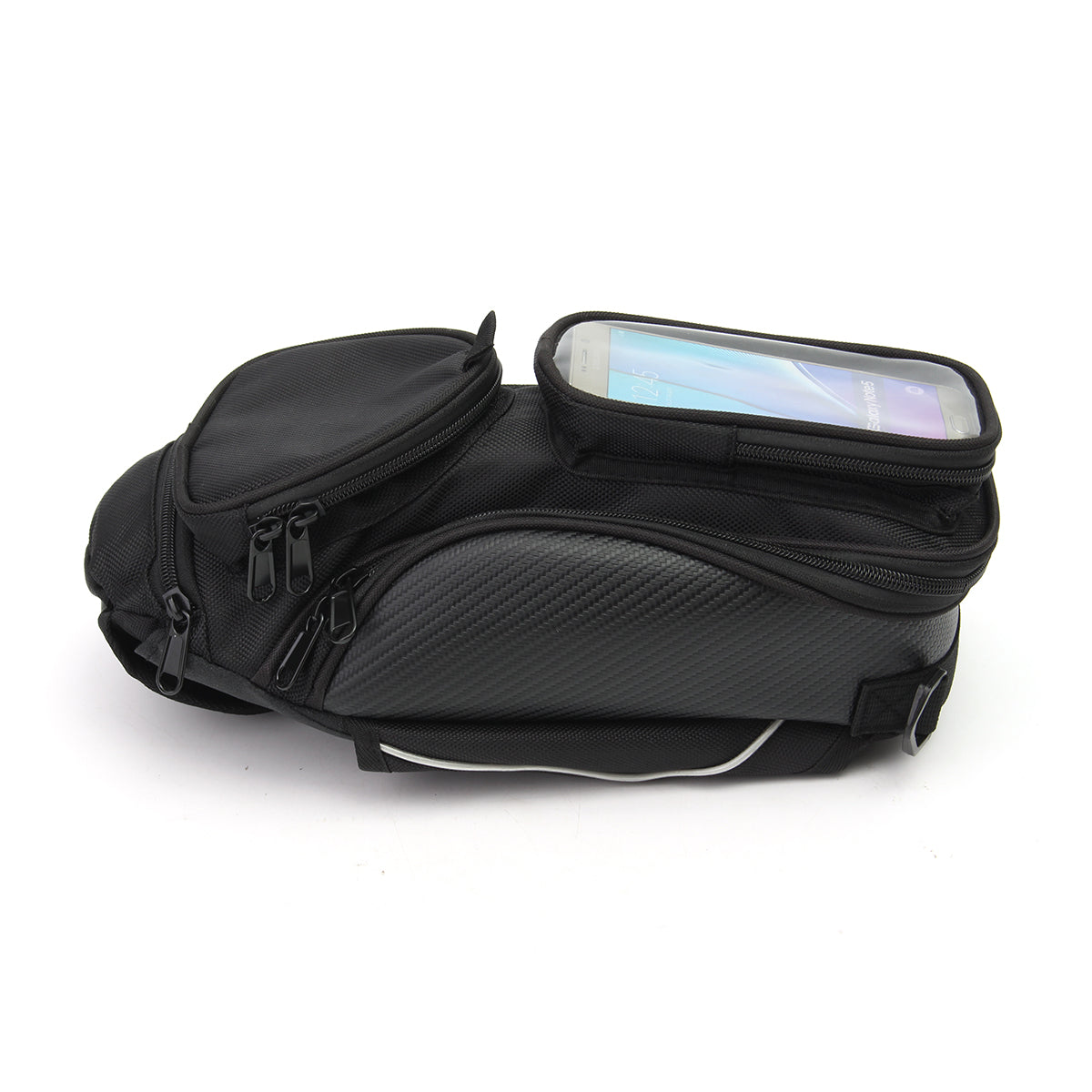 Dark Slate Gray Motorcycle Oil Fuel Tank Bag Magnetic Saddle Bag with Bigger Phone Window 36x48.5cm