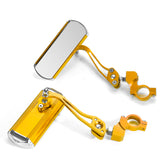 Goldenrod Pair 360° Rotate Rearview Mirrors Adjustable Aluminum Alloy Cycling Bike Mirror Motorcycle