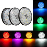 Medium Orchid 6W 24LED  Round Reflector LED Rear Taillight Brake Stop Light For Motorcycle 7 Colors