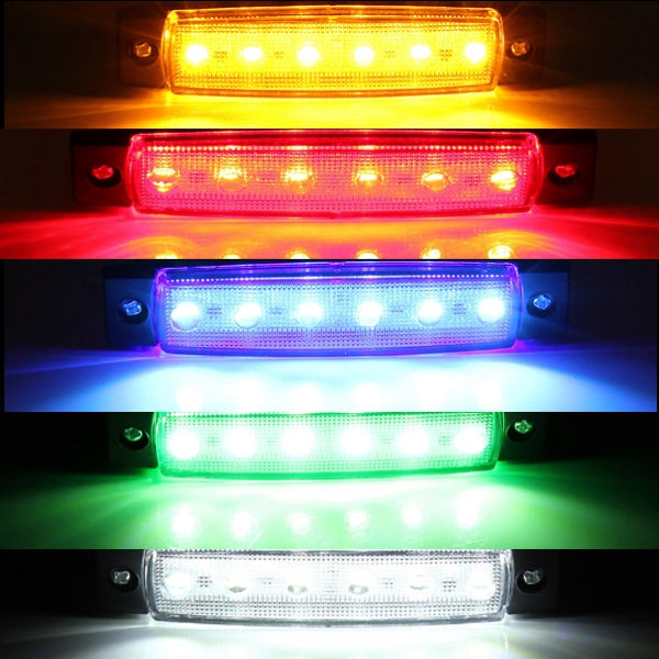 Light Cyan LED Side Marker Indicator Lights Lorry Sidelamp 9.6cm 5-Color for Jeep Car Truck SUV