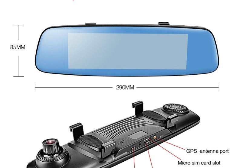 Light Steel Blue Cross border special supply for new 8 inch crane recorder 4G cloud mirror 1080P HD Android rear view mirror driving record