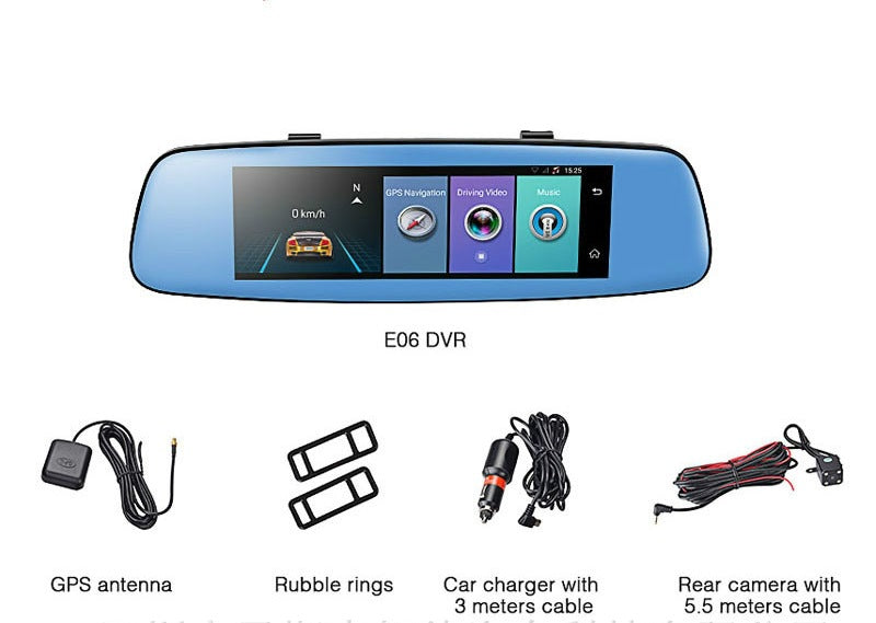 Cornflower Blue Cross border special supply for new 8 inch crane recorder 4G cloud mirror 1080P HD Android rear view mirror driving record
