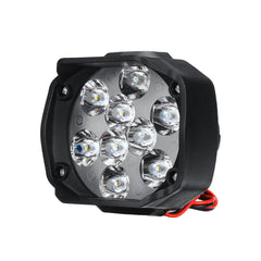 Dark Gray 12V10W 1000LM 9 LED Super Bright Motorcycle Headlight Bulb Work Light Fog Driving Spot Lamp Night Headlamp For UTV ATV