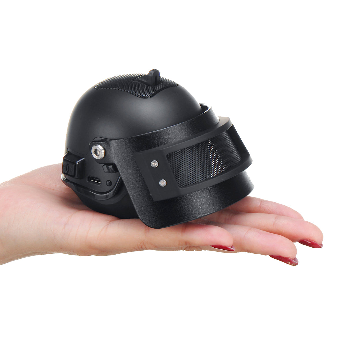 Dark Slate Gray Portable Mini Helmet Wireless bluetooth Speaker Bass Stereo Subwoofer BT 4.0