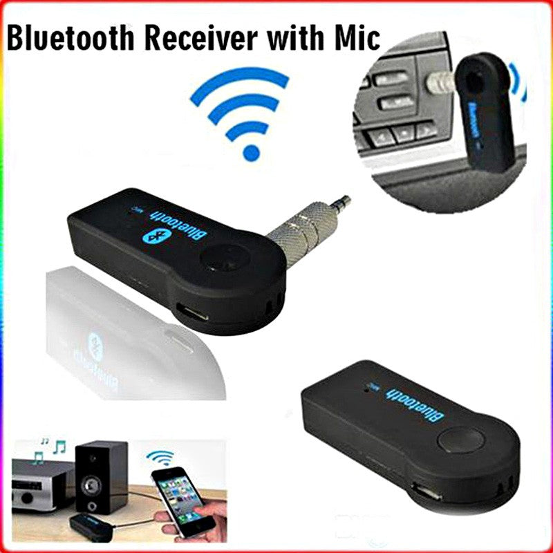 Handfree Car Bluetooth Music Receiver Universal 3.5mm Streaming A2DP Wireless Auto AUX Audio Adapter With Mic For Phone MP3 - Auto GoShop