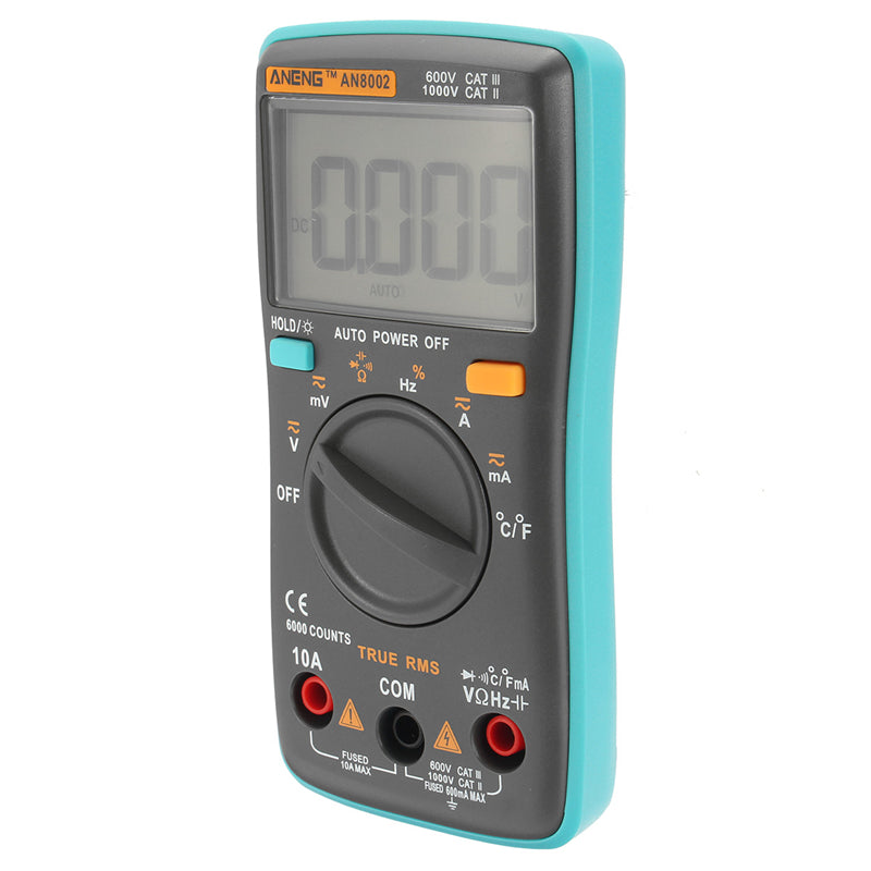 Temperature Tester Digital Multimeter Amperometer Universal Meter 6000 Counts Backlight AC DC Current/Voltage Resistance Frequency Capacitance - Auto GoShop