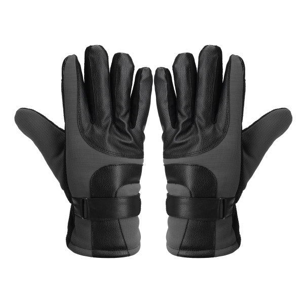 Dark Slate Gray Motorcycle Leather Gloves Touch Screen Winter Warm Waterproof Red Blue Black Grey