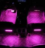 Violet Red POSSBAY Car RGB Lights LED Strip Neon Lamp Decorative Atmosphere Lights Wireless Remote/Music/Voice Control Car Interior Light