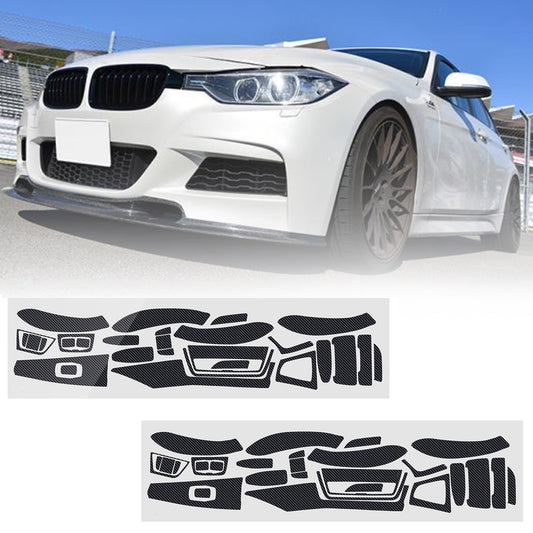 Carbon Fiber Pattern Car Interior Dashboard Sticker Wrap Decoration for BMW 3-Series F30 F31 F35 2011-2017 M3 2017 - Auto GoShop