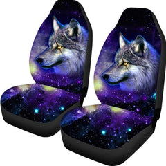 Cool Scar Wolf Pattern Universal Auto Car Front Seat Cover Cushion Mat Protector - Auto GoShop