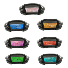 Goldenrod Motorcycle Digital Odometer Speedometer Tachometer Gauge LCD Odometer 7 Colors Backlight