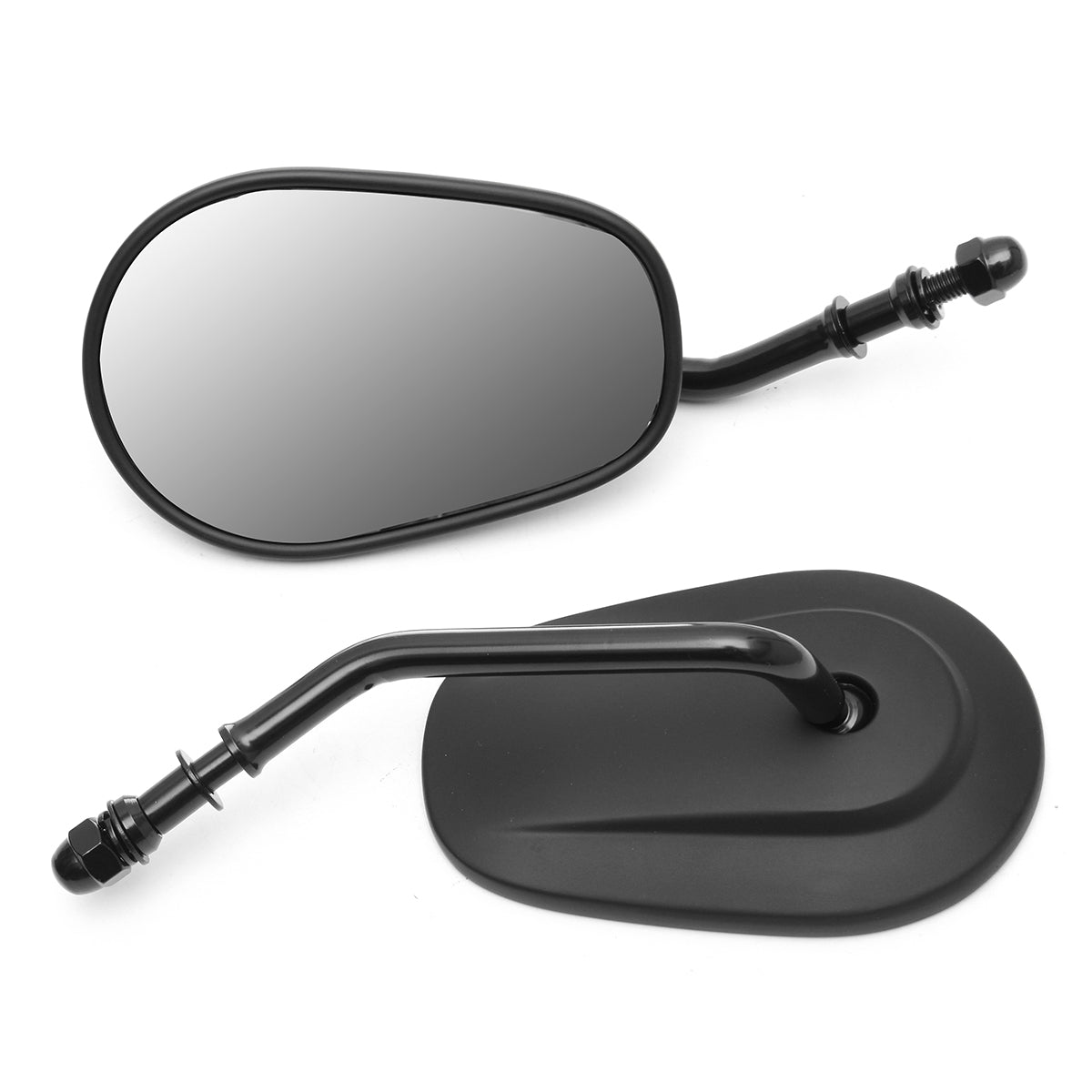 Dim Gray 8mm Rear View Side Mirror Fits For Harley Davidson Sportster Touring XL 883 (Black)