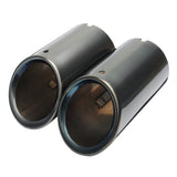 1 Pair Black Exhaust Muffler Car Tailpipe Tips for Audi A4 B8 Q5 1.8T 2.0T New - Auto GoShop