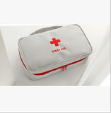Gray Travel storage first aid kit Family car gift portable medicine bag Home finishing lifesaving bag