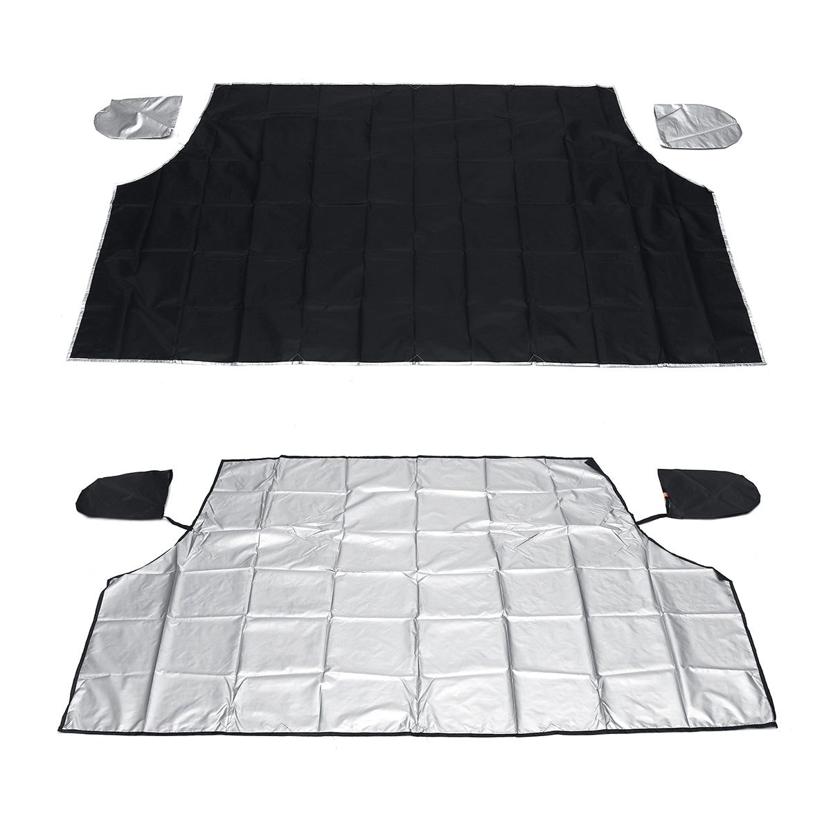 Black 210x123.5x146cm Magnetic Car Windshield Snow Cover Sun Dust Ice Frost Protector Shield