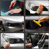 Black 30x180cm Light Black Car Headlight Film Taillight Vinyl Tint Fog Light Protection Sheet Sticker DIY