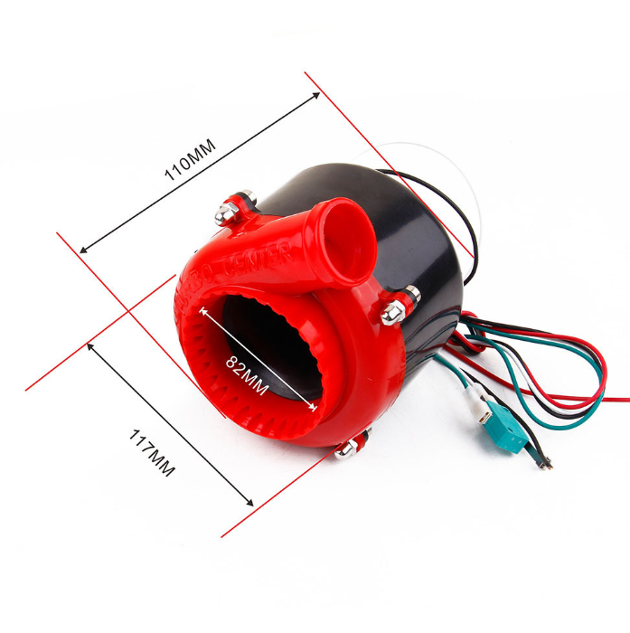 Red Modified car suction electronic turbine pressure relief valve simulator turbine horn (Red)