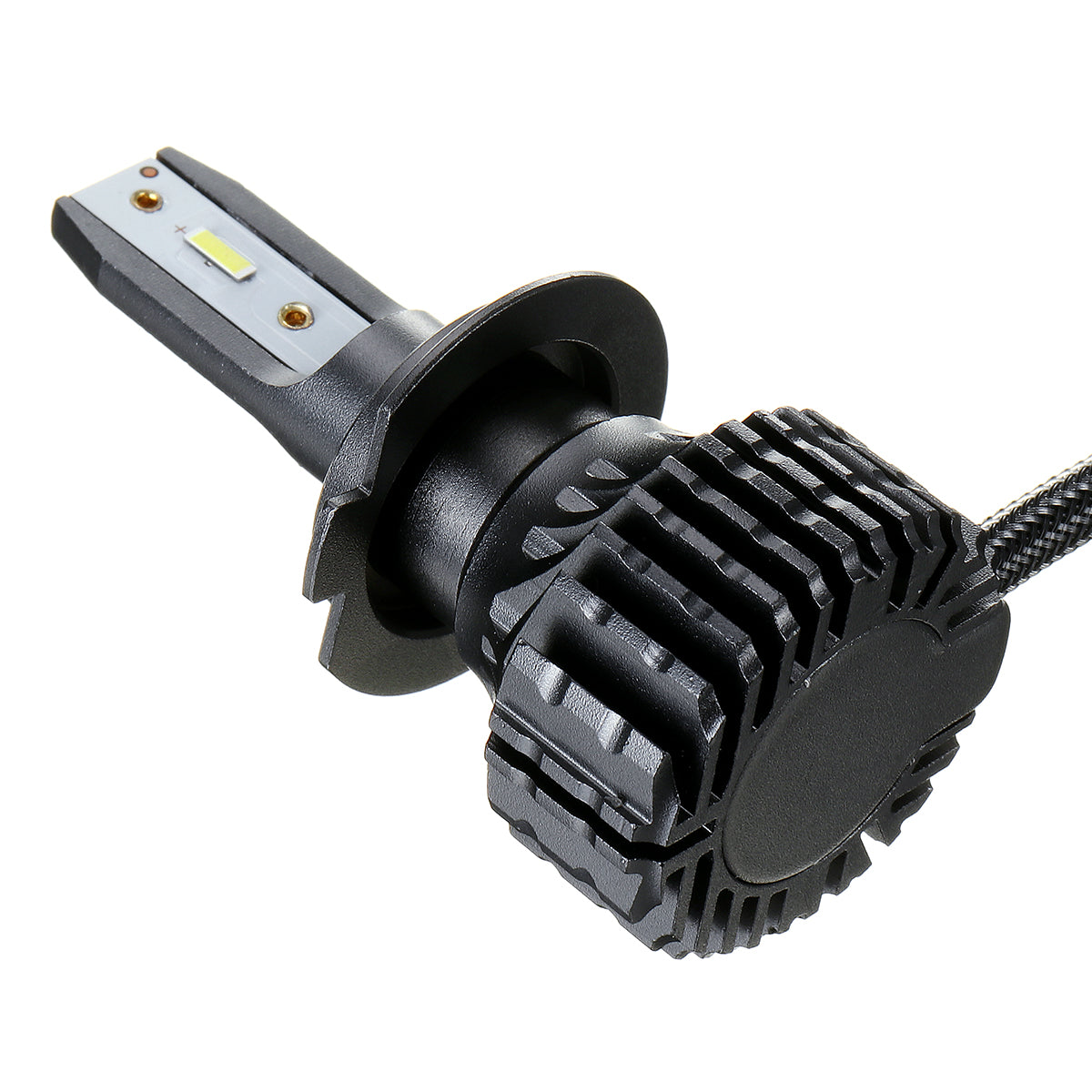 Black F3 Car LED Headlights Bulbs 120 Degree Lighting 6000K 12V 3000LM Waterproof 9005 9006 H1 H11 H7 2Pcs