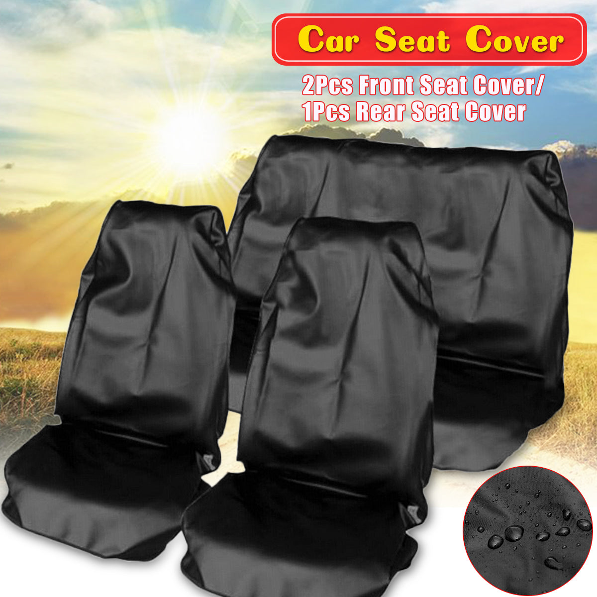 Dim Gray Universal Car Front Rear Seat Cover Anti Dust Waterproof Vehicle Protector (Set)