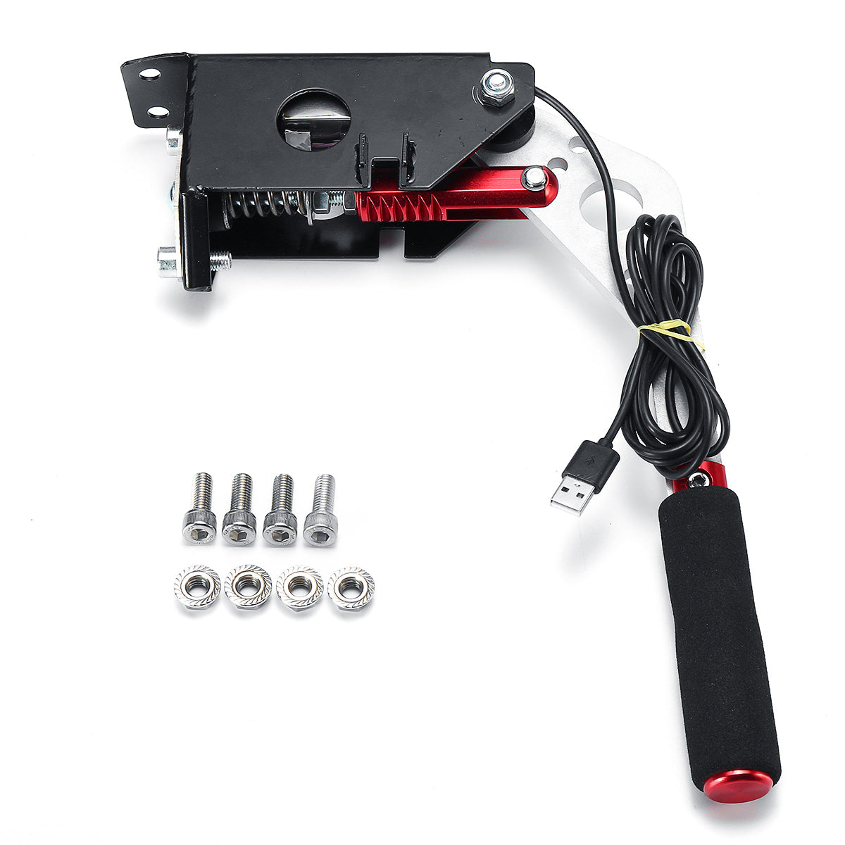 Black Red/Black USB Handbrake Clamp Screws SIM For Racing Games G25/27/29 T500