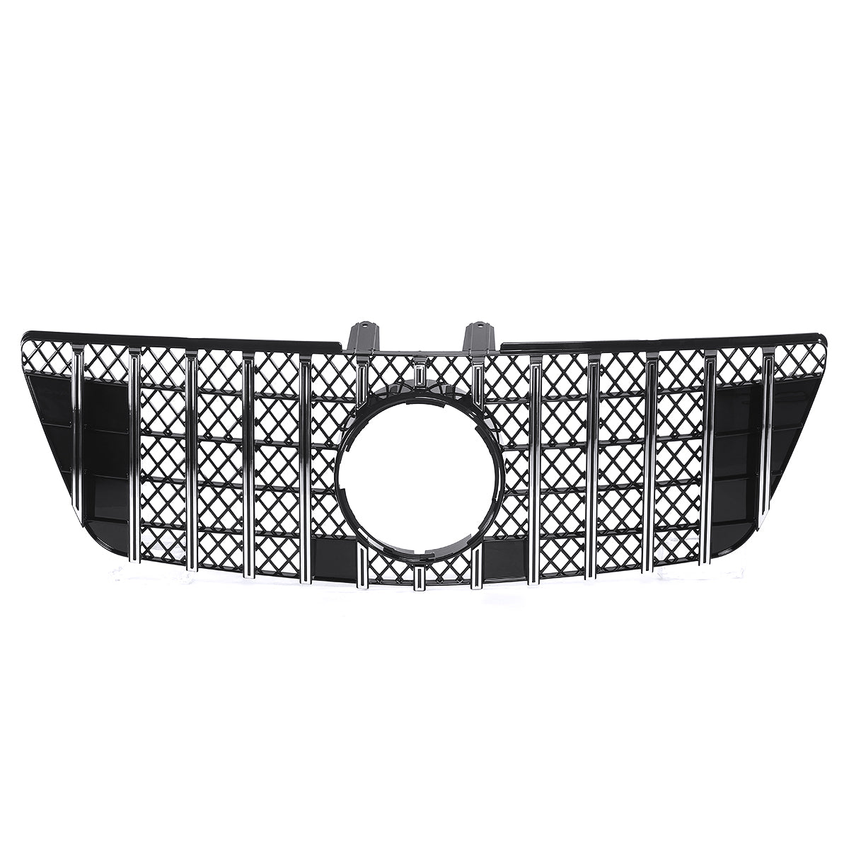 White Smoke Chrome Silver GTR Style Front Grill Grille For Mercedes-Benz ML Class W164 ML320 ML350 ML550 2009-2011