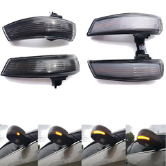 White Pair Dynamic Door Wing Mirror LED Turn Indicator Signal Lights Amber For Ford Focus MK2 MK3 Mondeo MK4