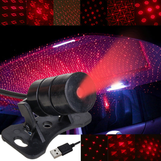 Tomato Mini LED Car Roof Ceiling Star Night Light Projector Lamp Interior Atmosphere Decoration  Starry Projector USB Plug