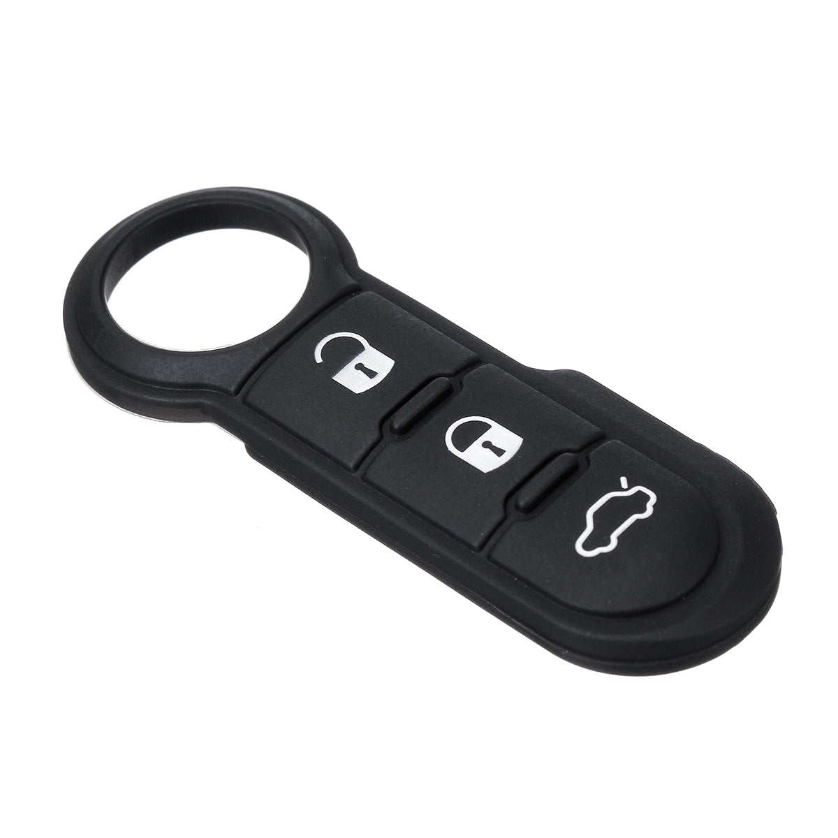 Car Fob Remote Key Case 3 Button Rubber Pad For Fiat 500 Panda Abarth Punto - Auto GoShop