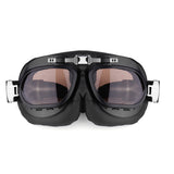 Dark Slate Gray Motorcycle Goggles Glasses Vintage Classic Goggles Retro Pilot Cruiser Steampunk UV Protecti