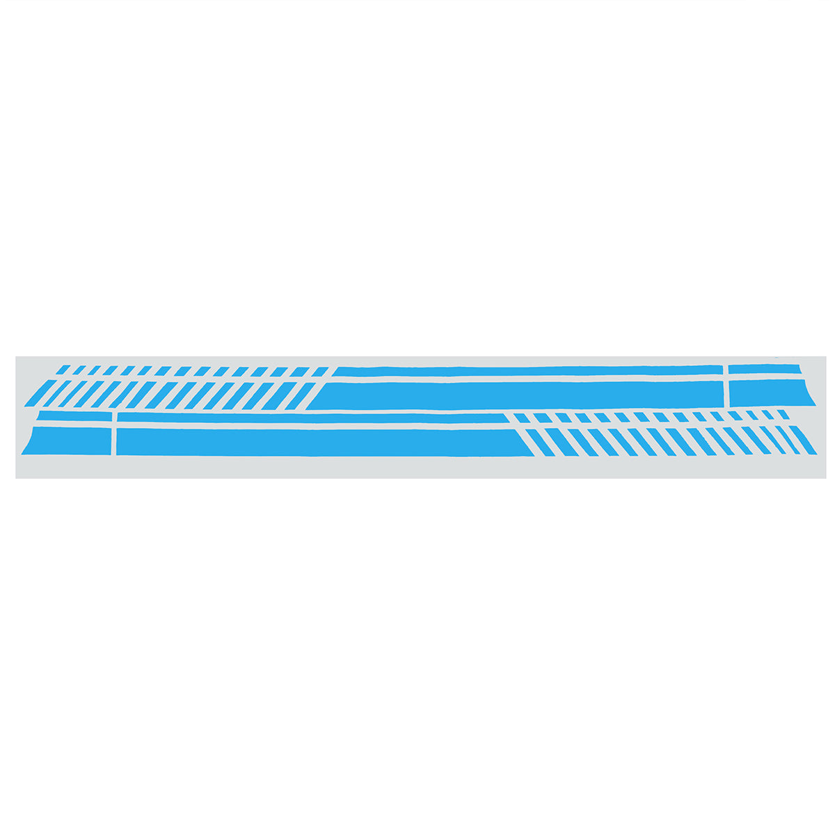 Dodger Blue 6PCS/Set Long Stripe Graphics Car Racing Side Body Hood Mirror PVC Decal Sticker