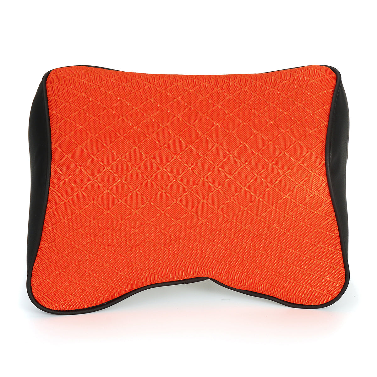 Orange Red Leather Memory Foam Car Pillow