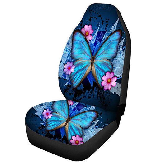 Heavy Duty Car Front Seat Cover Protector Cushion Breathable Butterfly - Auto GoShop
