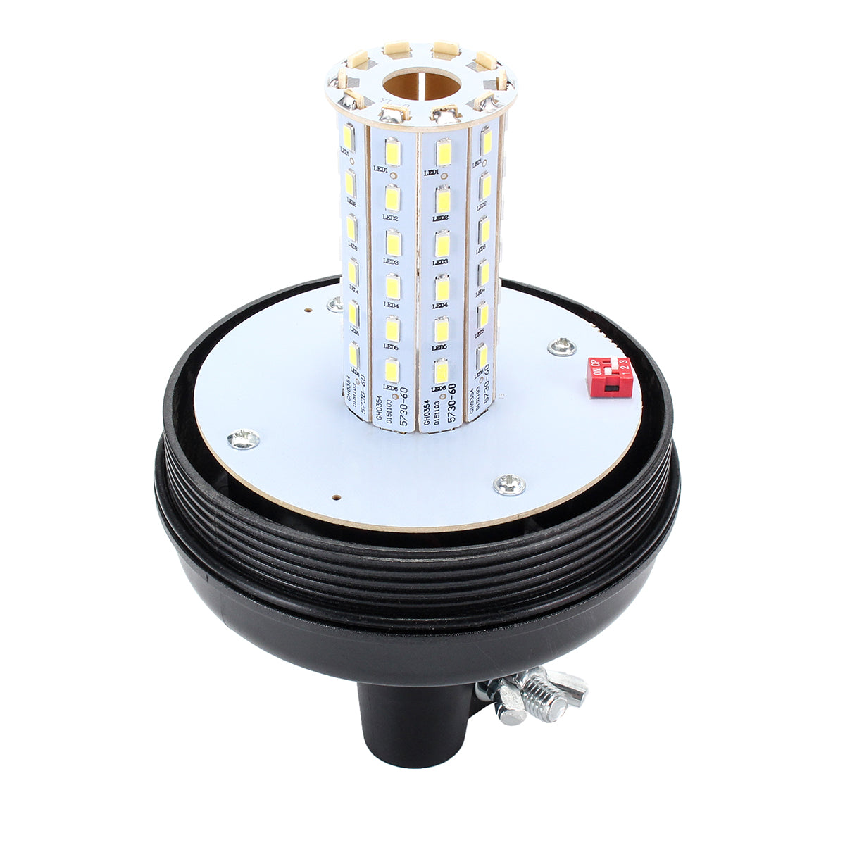 Lavender 60 LED Rotating Flashing Light Amber Beacon DIN Pole Mount Tractor Warning Light Lamp 12/24V