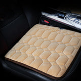 Tan 45.5*44cm Car Plush Heated Seat Cushion Seat Warmer Winter Household Cover Electric Heating Mat