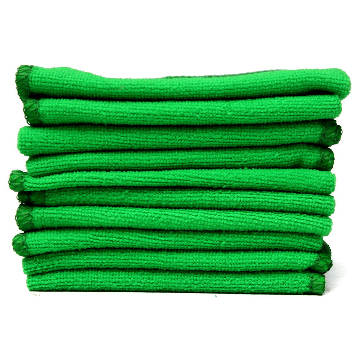 10pcs Soft Cleaning Cloth Green Micro Fiber Car Care Duster Towel 29x29cm - Auto GoShop