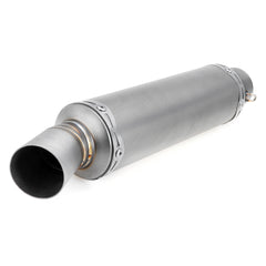 Dark Gray Inlet 36-51mm Motorcycle Exhaust Tail Tip Pipe Muffler Stainless Steel Modified Universal Titanium