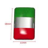 Firebrick Pair Aluminium Italy Flag Badge Emblem Car Sticker Self-adhesive Labeling Decal Decoration
