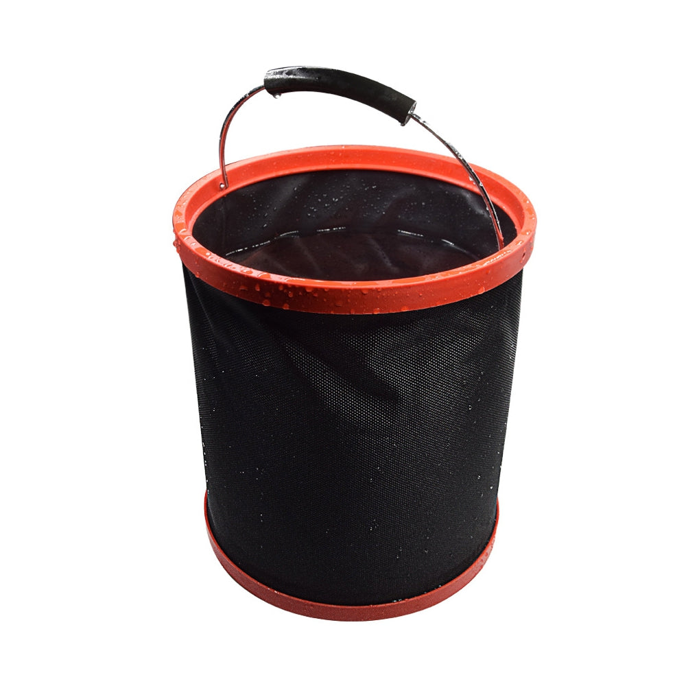Black 12L Collapsible Folding Water Bucket For Outdoor Boating Camping Fishing Car Washing