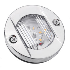 Gray 12V LED 2835 Round Stern Transom Lights For Boat Marine Embedded Mounting Stainless Steel