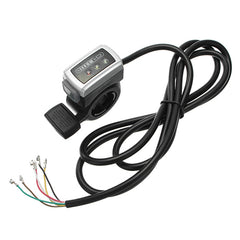 7/8 Inch Electric Bike Handlebar Speed Battery Indicator Thumb Scooter Throttle With Self Lock - Auto GoShop