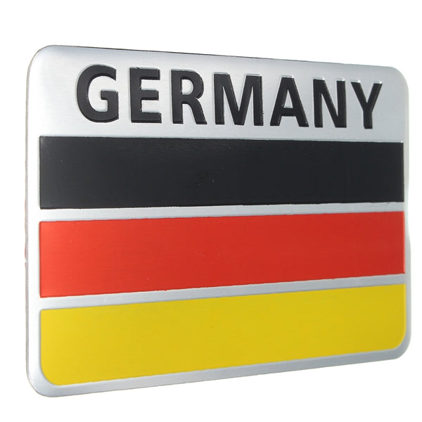 Firebrick Pair 3D Aluminum Germany Flag Badge Emblem Car Stickers Decal Decoration