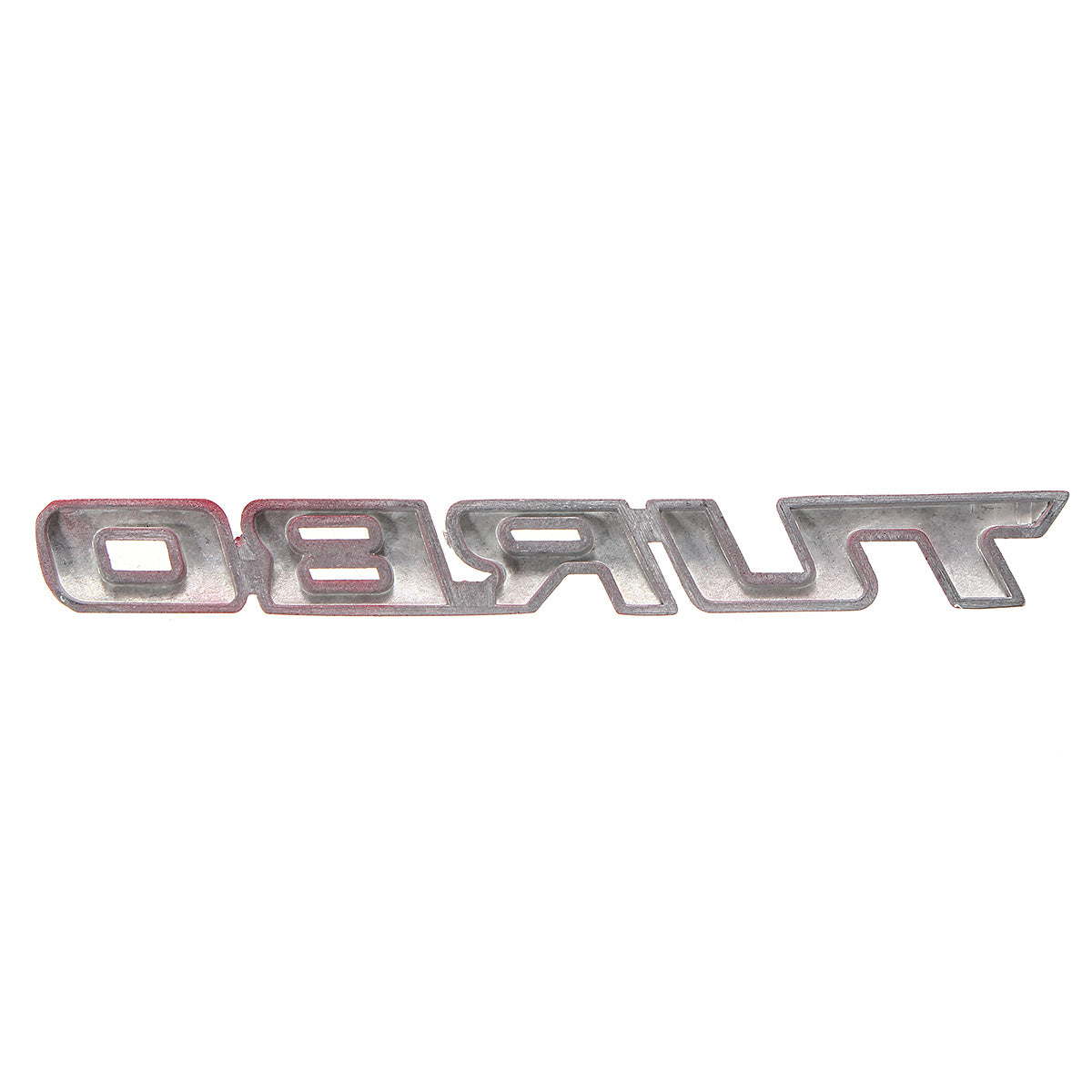Dark Gray Turbo 3D Metal Car Decals Lettering Badge Sticker for Auto Body Rear Tailgate